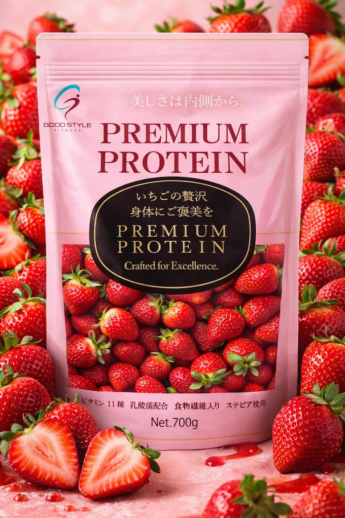 ストロベリープロテイン袋の外観
