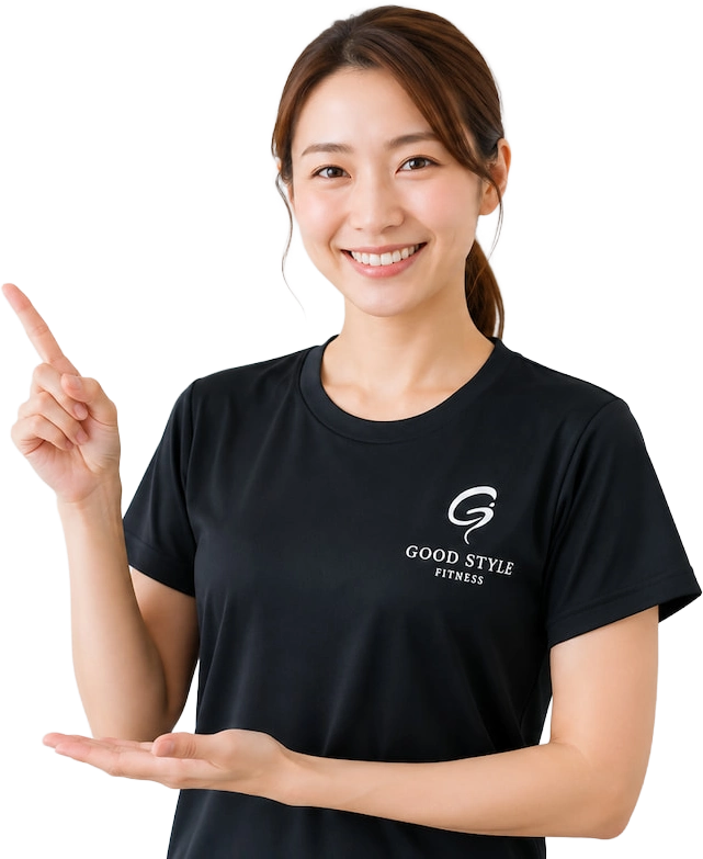 人差し指を立てている女性